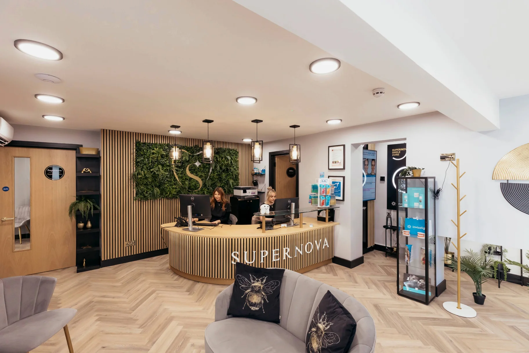 The reception area at Supernova Dental in Bridgwater